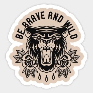 Traditional bear tattoo Sticker